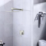 Wall Mounted Shower Faucet in Brushed nickel (Valve Included) W153391076