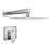 Wall Mounted Shower Faucet in Brushed nickel (Valve Included) W153391076