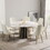 53.15"Modern white artificial stone round dining table(Only the panel) W1535P199580