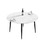 53.15"Modern man-made stone round black metal dining table-position for 6 people W1535S00001