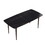 70.87"Modern artificial stone black curved metal leg dining table-can accommodate 6-8 people W1535S00095