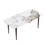 70.87"Modern artificial stone Pandora white curved metal leg dining table-can accommodate 6-8 people W1535S00113