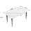 63"Modern artificial stone white curved metal leg dining table -6 people W1535S00176