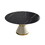 59.05"Modern artificial stone round white carbon steel base dining table-can accommodate 6 people W1535S00247