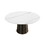 59.05"modern artificial stone round white panel metal iron base dining table-can accommodate 8 people.(Not including chairs) W1535S00262