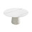 59.05 "white artificial stone round beige plywood PU base dining table-can accommodate 8 people. (Not including chairs. ) W1535S00266