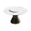 53"artificial stone round black carbon steel base dining table-can accommodate 6 people-23.62"white artificial stone turntable W1535S00296