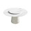 59.05 "white artificial stone round beige plywood PU base dining table-can accommodate 8 people-31.5"white artificial stone turntable (Not including chairs.) W1535S00337
