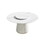 53.15 "white artificial stone round beige plywood PU base dining table-can accommodate 6 people-23.62"white artificial stone turntable (Not including chairs.) W1535S00338