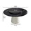 59.05 "black artificial stone round beige plywood PU base dining table-can accommodate 8 people-31.5"black artificial stone turntable (Not including chairs.) W1535S00339