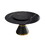 59.05"Modern artificial stone round black carbon steel base dining table-can accommodate 6 people-31.5"black artificial stone turntable W1535S00350