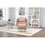 COOLMORE Accent Chair with Storage Ottoman Chair Tufted Barrel Chair Set Arm Chair for Living Room Bedroom W1539100772