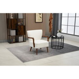 COOLMORE Wood Frame Armchair, Modern Accent Chair Lounge Chair for Living Room