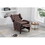 W1539109176 Brown+PU Leather+Primary Living Space+Rubberwood+Foam