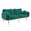 COOLMORE Couches for Living Room 65 inch, Mid Century Modern Velvet Love Seats Sofa with 2 Bolster Pillows, Loveseat Armrest for Bedroom, Apartment, Home Office W153967005
