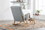 COOLMORE Rocking Chair with Ottoman, Mid-Century Modern Upholstered Fabric Rocking Armchair, Rocking Chair Nursery with Thick Padded Cushion, High Backrest Accent Glider Rocker Chair for Living Room