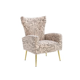 Coolmore Accent Chair, Leisure Single Chair with Rose Golden Feet