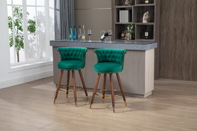 COOLMORE Swivel Bar Stools with Backrest Footrest, with a fixed height of 360 degrees W153968283
