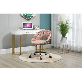 COOLMORE Computer Chair Office Chair Adjustable Swivel Chair Fabric Seat Home Study Chair