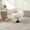 360 Degree Swivel Cuddle Barrel Accent Chairs, Round Armchairs with Wide Upholstered, Fluffy Fabric Chair for Living Room, Bedroom, Office, Waiting Rooms W1539P147080