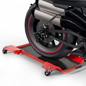 Motorcycle Center Stand Move Dolly with 360 Degree Casters - Red W1550104613