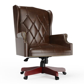 330LBS Executive Office Chair, Ergonomic Design High Back Reclining Comfortable Desk Chair - Brown W1550115019