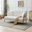 60 inch Modern Teddy Velvet Loveseat Sofa 2 Seater Sofa for Small Spaces White W1550115599