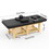 80 inches Wide Six legs - Quality Leather Beauty Spa Furniture Massage Table Bed Wooden Facial Bed Wooden Beauty Bed - Black W1550119750