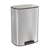13 Gallon 50L Kitchen Foot Pedal Operated Soft Close Trash Can - Stainless Steel Ellipse Bustbin - S W1550121727