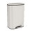 13 Gallon 50L Kitchen Foot Pedal Operated Soft Close Trash Can - Stainless Steel Ellipse Bustbin - White W1550128067