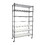 7 Tier Wire Shelving Unit, 2450 LBS NSF Height Adjustable Metal Garage Storage Shelves with Wheels, Heavy Duty Storage Wire Rack Metal Shelves - Black W155065921