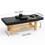 80 inches Wide - New Space Cotton Solid Wood Beauty Massage Bed Tattoo Spa Physiotherapy Cosmetic Eyelash Facial Treatment Bed Table - Black Quality Leather W155073177