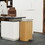 13 Gallon 50L Kitchen Foot Pedal Operated Soft Close Trash Can - Stainless Steel Ellipse Bustbin - Wood W1550P154901