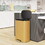 13 Gallon 50L Kitchen Foot Pedal Operated Soft Close Trash Can - Stainless Steel Ellipse Bustbin - Wood W1550P154901