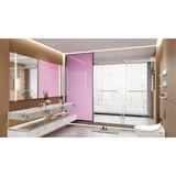 68-72 inches*76 inches Frameless Double Sliding Soft-Close Shower Door, 3/8inches (10mm) Thick SGCC Tempered Glass Door with Explosion-Proof Film, Brushed Nickel P-W1552P143541