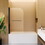 31 in. W * 55 in. H Frameless Shower Doors for Bathtub, 1/4" (6mm) Thick SGCC Tempered Glass Door, Pivot Shower Door Panel for Bathroom, Matte Black W1552P173130