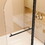 43 in. W * 58 in. H Frameless Folding Shower Doors for Bathtub, 1/4" (6mm) Thick SGCC Tempered Glass Door, Bathroom Pivot Tub Glass Door, Matte Black W1552P173134