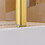 43 in. W * 58 in. H Frameless Folding Shower Doors for Bathtub, 1/4" (6mm) Thick SGCC Tempered Glass Door, Bathroom Pivot Tub Glass Door, Brushed Gold W1552P174994