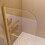 31 in. W * 55 in. H Frameless Shower Doors for Bathtub, 1/4" (6mm) Thick SGCC Tempered Glass Door, Pivot Shower Door Panel for Bathroom, Brushed Gold W1552P174996