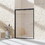44"-48"W*72" H Semi-Frameless Double Sliding Shower Door, Bypass Shower Door, 1/4" (6mm) Thick SGCC Tempered Glass Door, Matte Black W1552P175003