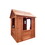All Wooden Kids Playhouse with 2 windows and flowerpot holder,42"Lx46"Wx55"H,Golden Red W155966852