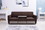 double armrests with coffee table and drawers 77.9" brown chenille living room apartment studio sofa W1561S00004