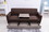 double armrests with coffee table and drawers 77.9" brown chenille living room apartment studio sofa W1561S00004