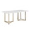 W1567119743 Golden+White+MDF+Steel+Dining Room+Rectangular+Kitchen & Dining Tables
