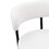 Woker Furniture Modern Counter Height Stools Set of 2, Uphsoltered 26" Seat Height Barstools with Black Metal Legs Round Low Back Kitchen Stools with Footrest for Dining Room, White W1567P147206