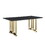 W1567S00010 Golden Black+MDF+Steel+Floor Mount+Rectangular+Kitchen & Dining Tables