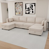 UNITED WE WIN Modular Sectional Sofa U Shaped Modular Couch with Reversible Chaise Modular Sofa Sectional Couch with Storage Seats
