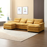 UNITED WE WIN Modern Large chenille Fabric U-Shape Sectional Sofa W1568S00034