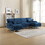 UNITED Modern Large chenille Fabric U-Shape Sectional Sofa