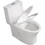 15 1/8 inch 1.1/1.6 GPF Dual Flush 1-Piece Elongated Toilet with Soft-Close Seat - Gloss White 23T02-GW W1573101061